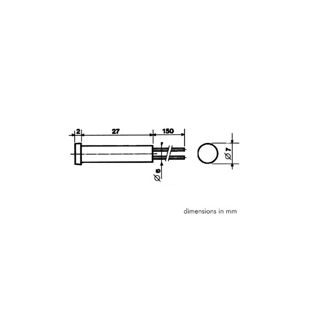 VOYANT ROND 7mm 220V VERT