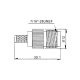 CONNECTEUR TNC FEMELLE RG58/U, 3 pcs, TYPE A SERTIR