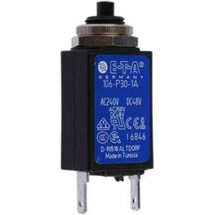 ETA Thermal Circuit Breaker - 106 Single Pole 240V Voltage Rating Panel Mount, 3A Current Rating