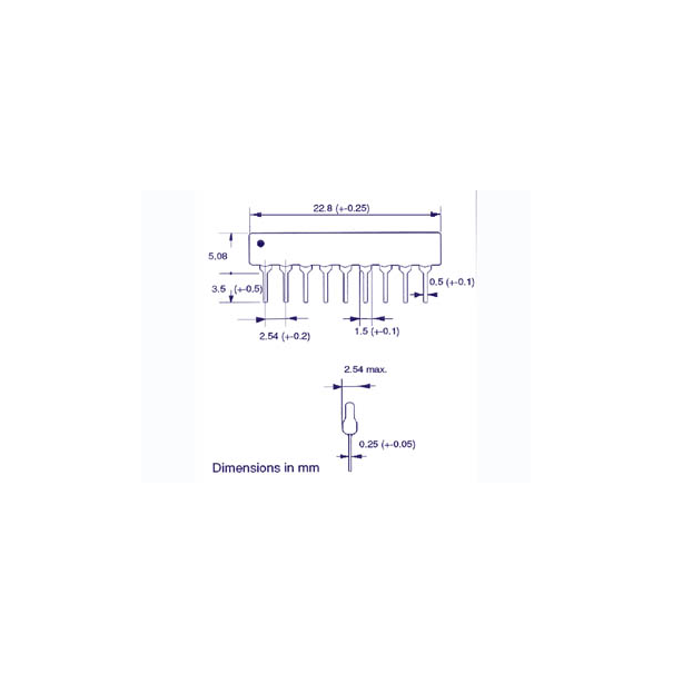 RESEAU DE RESISTANCE SIL 0.125W 12K