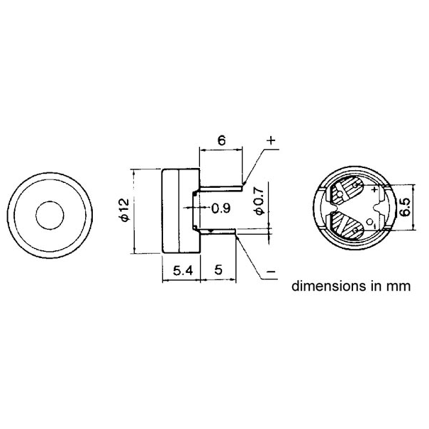 TRANSDUCTEUR PIEZO 1.5Vca 2.048kHz 75dB TYPE CI TRANSDUCTEUR PIEZO 1.5Vca 2.048kHz 75dB TYPE CI