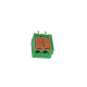 BORNIER SANS VIS, 2 POLES, VERT, AU PAS DE 5mm