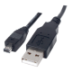CABLE USB A M - MINI USB 4 BROCHES - 1METRE