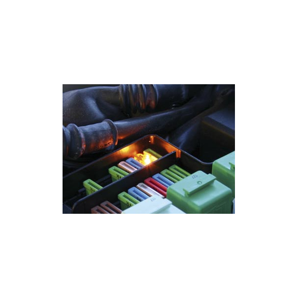 FUSIBLE AUTOMOBILE MINIATURE AVEC VOYANT LUMINEUX (20A - JAUNE)