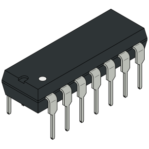 IC QUATRE COMMUTATEURS ANALOGIQUES - CD4066BE