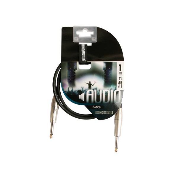 CÂBLE PATCH PROFESSIONNEL 6.35mm MONO VERS 6.35mm MONO (1m)