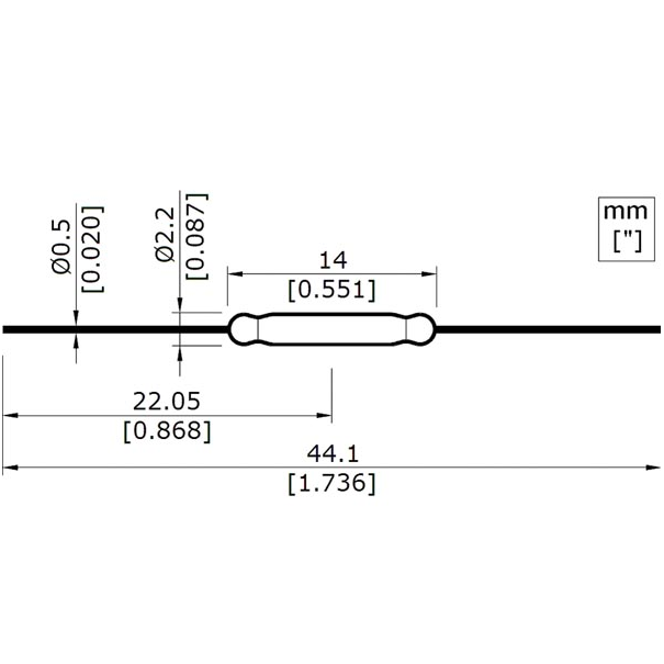 INTERRUPTEUR REED - 1 x N.O.