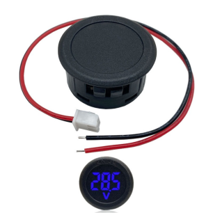 Voltmètre rond - 4-100V DCà 2 fils