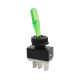 INTERRUPTEUR UNIPOLAIRE LUMINEUX VERT 12V 6AMP - TYPE AUTO