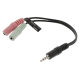 CABLE JACK 3.5 REPARTITEUR CASQUE-MICRO