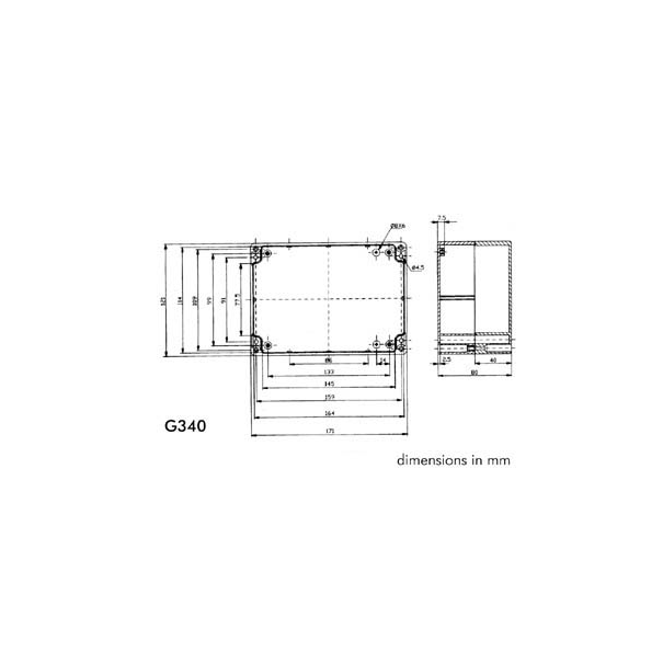 COFFRET ETANCHE EN ABS - GRIS FONCE 171 x 121 x 80mm
