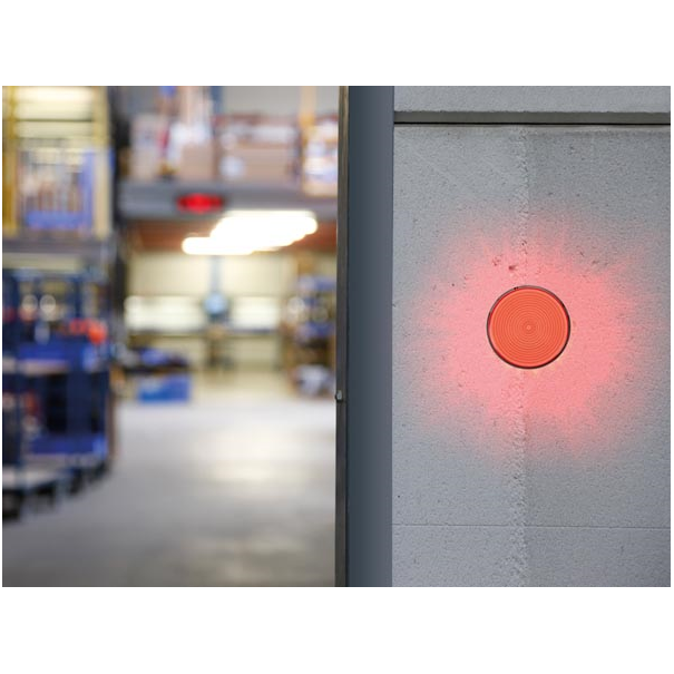 FLASH STROBOSCOPIQUE À LED - ROUGE - 12 VCC - ø 77 mm