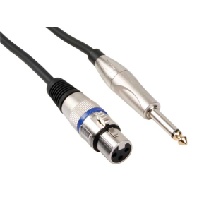 CÂBLE PROFESSIONNEL XLR, XLR FEMELLE VERS JACK MONO 6.35mm (3m)