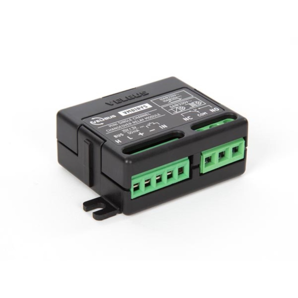 module relais miniature à 1 canal avec contact inverseur (pour fonctionnement Velbus et autonome)