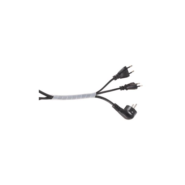 GAINE CACHE-FILS SPIRALEE 10m / Ø9mm (BLANC TRANSPARENT)