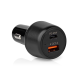Chargeur de voiture USB - 65W - 2.0 3.0 et 3.25A - 2 sorties - USB A et C - Power Delivery
