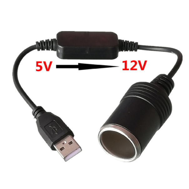 ADAPTATEUR USB 5V VERS ALLUME CIGARE 12V 1AMP ADAPTATEUR USB 5V VERS ALLUME CIGARE 12V 1AMP