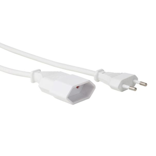 RALLONGE - 1.8 m - BLANC - 2G0.75 - CEE 7/16 "FICHE EURO"+ C7