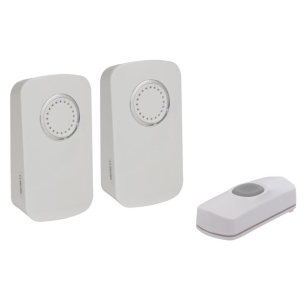SONNETTE SANS FIL À PILES - 2 RÉCEPTEURS ET 1 BOUTON
