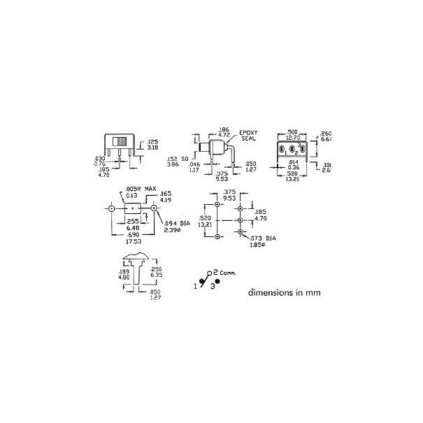 INTERRUPTEUR A GLISSIERE 1P ON-ON