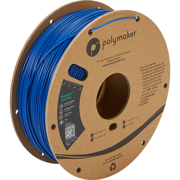 Filament PLA PRO 1.75 mm - Blue (Bleu) - 1 kg - PolyLite - Polymaker Filament PLA PRO 1.75 mm - Blue (Bleu) - 1 kg - PolyLite - Polymaker