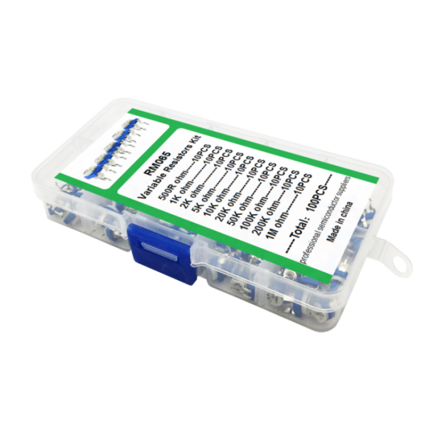 Assortiment de Trimpot 100 pièces dans une boîte de rangement Assortiment de Trimpot 100 pièces dans une boîte de rangement