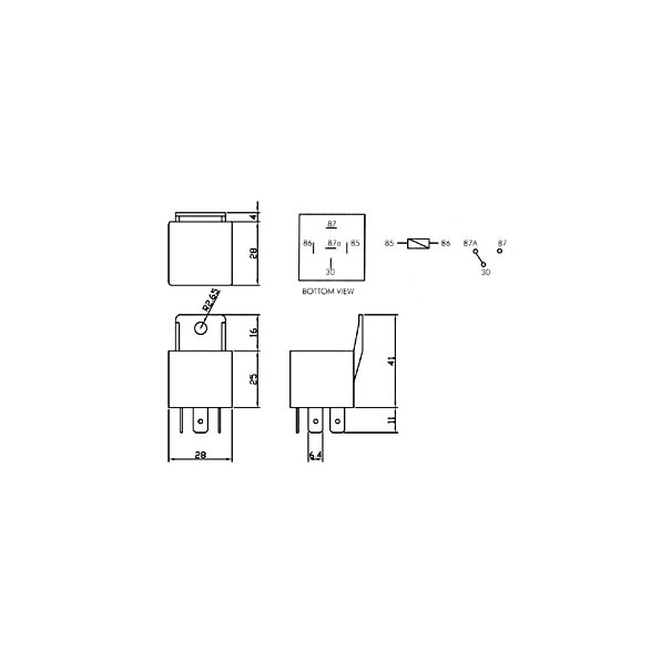 RELAIS AUTOMOBILE  24 VDC 1 X REPOS-TRAVAIL