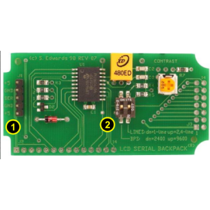 INTERFACE SERIE POUR AFFICHEUR LCD 80 CHR. MAX.