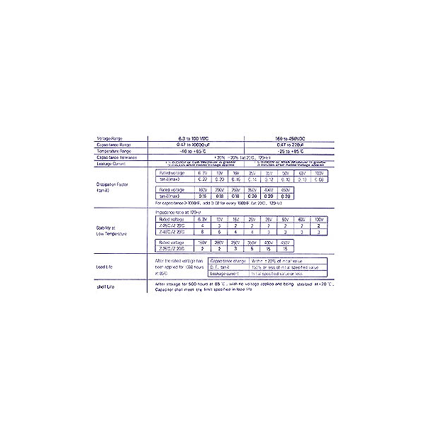 CONDENSATEUR CHIMIQUE AXIAL 1µF / 63V