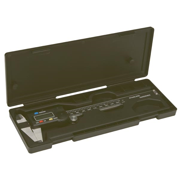 Pied à coulisse à affichage numérique avec écran LCD en acier inoxydable 150 mm