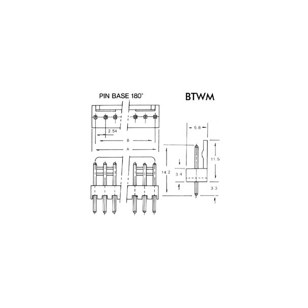 CONNECTEUR WIRE-TO-BOARD POUR CI - MÂLE - 2 CONTACTS