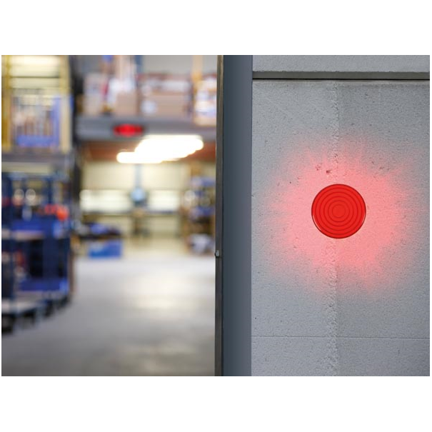 FLASH STROBOSCOPIQUE À LED - ROUGE - 12 VCC - ø 100 mm