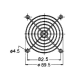 GRILLE POUR VENTILATEUR 92 x 92mm GRILLE POUR VENTILATEUR 92 x 92mm
