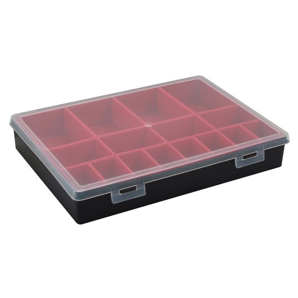 TAYG - BOÎTE DE RANGEMENT - 330 x 247 x 54 mm - 16 COMPARTIMENTS AMOVIBLES