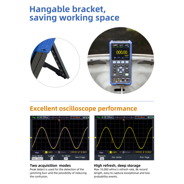 Oscilloscope 40MHZ - Multimètre - Portable 2 en 1 Oscilloscope 40MHZ - Multimètre - Portable 2 en 1