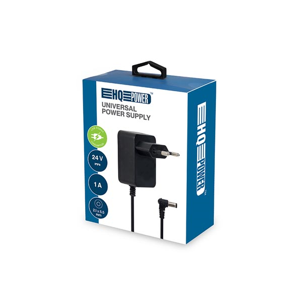 ALIMENTATION UNIVERSELLE - 24 VCC - 1 A - 24 W - CONNECTEUR (2.1 x 5.5 mm)