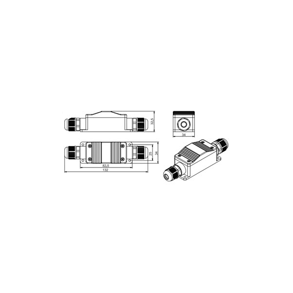 BOÎTIER DE RACCORDEMENT 2 BORNES - ÉTANCHE - IP68