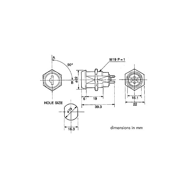 INTERRUPTEUR UNIPOLAIRE A CLE