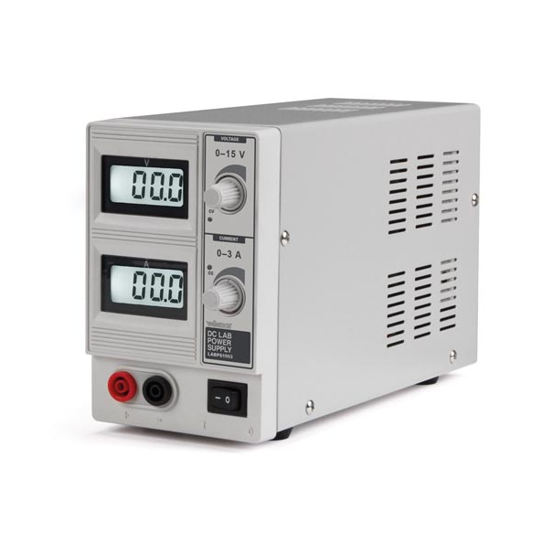 ALIMENTATION DE LABORATOIRE 0-15 VCC / 0-3 A MAX / AVEC DOUBLE AFFICHEUR LCD ALIMENTATION DE LABORATOIRE 0-15 VCC / 0-3 A MAX / AVEC DOUBLE AFFICHEUR LCD