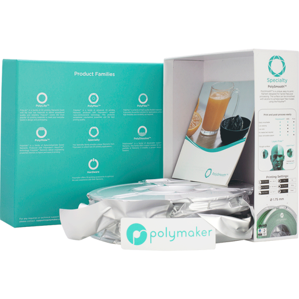 Filament PVB 1.75 mm - Green (Vert) - 750 gr - PolySmooth - Polymaker