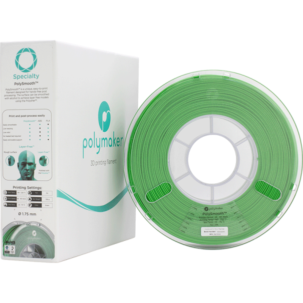 Filament PVB 1.75 mm - Green (Vert) - 750 gr - PolySmooth - Polymaker