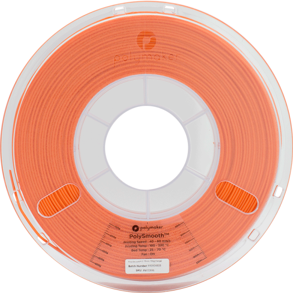 Filament PVB 1.75 mm - Orange - 750 gr - PolySmooth - Polymaker