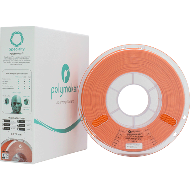 Filament PVB 1.75 mm - Orange - 750 gr - PolySmooth - Polymaker