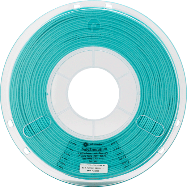 Filament PVB 1.75 mm - Teal (Bleu sarcelle) - 750 gr - PolySmooth - Polymaker