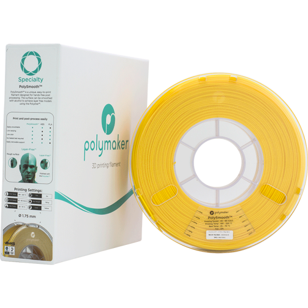 Filament PVB 1.75 mm - Yellow (Jaune) - 750 gr - PolySmooth - Polymaker