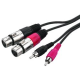 CABLE 2X CINCH MALE VERS 2X XLR FEMELLE - 1 METRE