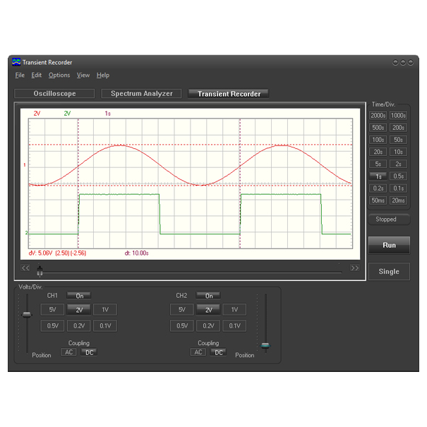 MINI OSCILLOSCOPE À 2 CANAUX POUR PC AVEC CONNEXION USB