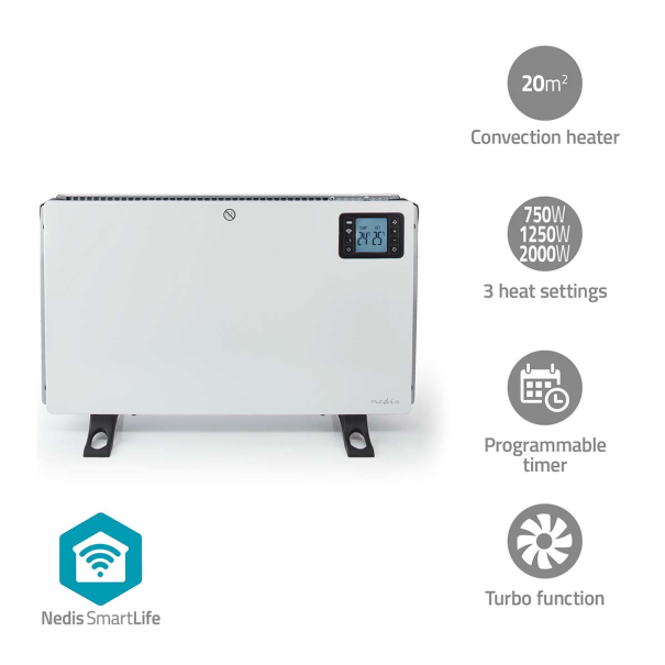 Radiateur à convection Smartlife 2000W