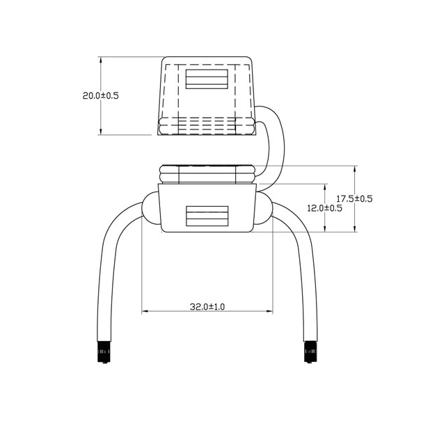 PORTE-FUSIBLE IN-LINE POUR FUSIBLES ATC - ÉTANCHE - support noir / câble rouge