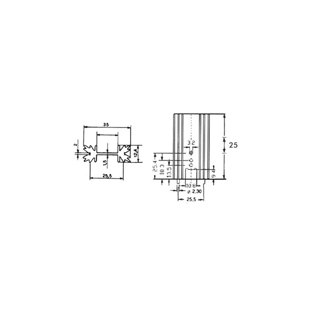 REFROIDISSEUR TO220 10°C/W AVEC BROCHES